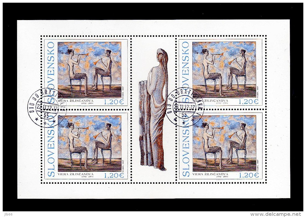 Bloc De 4 Timbres Art 2012 Oblitéré   / Sheet Art 2012 Used Michel 696 - Usati