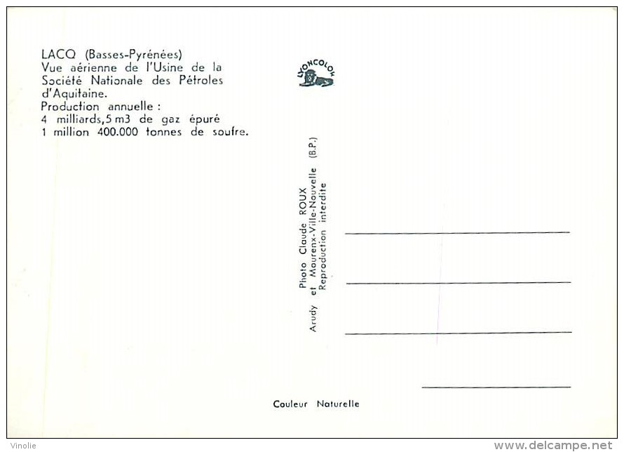 Réf : AAE-2-14-652 : Lacq Mourenx Ste Des Pétroles D´aquitaine - Lacq
