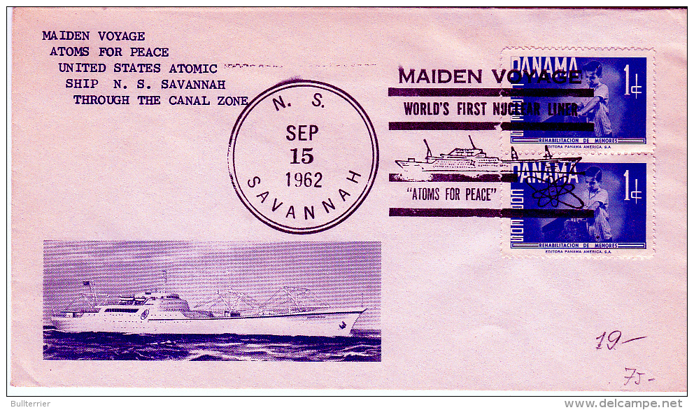 ATOMIC  - USA - 1962 - NS SAVANNAH MAIDN VOYAGE  COVER  WITH  NS SAVANNAH  POSTMARK   * - Atom