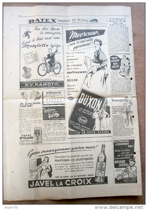 Parochieblad  van Moorslede & Slypskapelle (Het testament van mr Pump door Hergé ) 1954