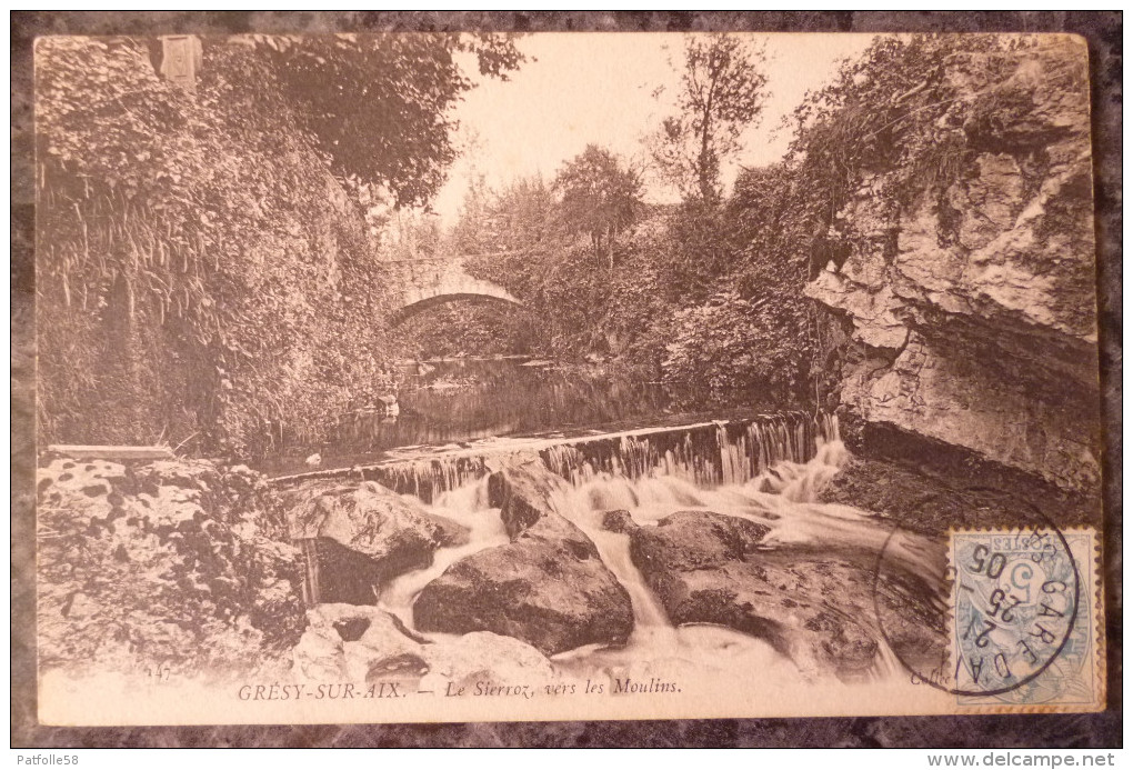 GRESY SUR AIX (73).LE SIERROZ VERS LES MOULINS.CIRCULE 1905.TBE. - Gresy Sur Aix