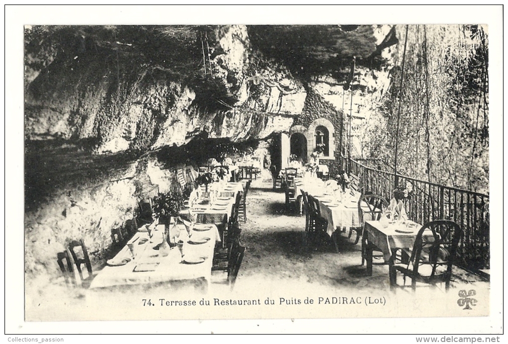 Cp, Restaurant, Terrasse Du Restaurant Du Puits De Padirac (46) - Restaurantes