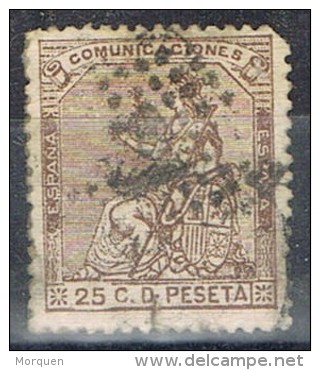 Sello 25 Cts Alegoria España 1873, Num 135 º - Oblitérés