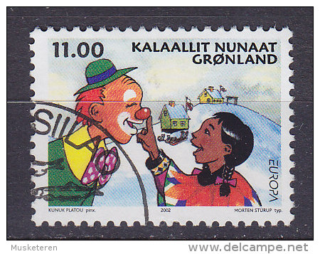 Greenland 2002 Mi. 385    11.00 Kr Europa CEPT Zirkus Circus Clown - Oblitérés