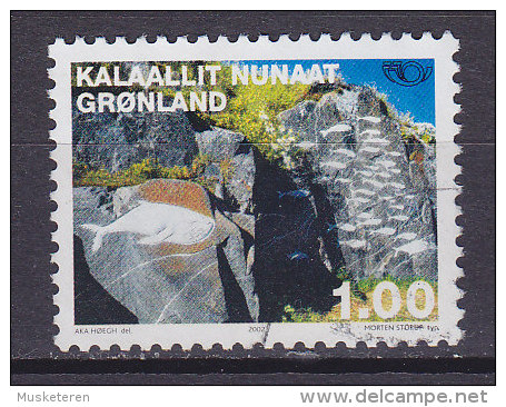 Greenland 2002 Mi. 376, 1.00 Kr NORDEN Kunst Des 20. Jahrhunderts Fels Und Mensch Von Aka Høegh In Qaqortoq - Gebraucht