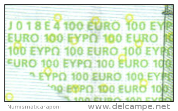 100 € Italia Italy Italie J018E4  Trichet Cod €.121 - 100 Euro