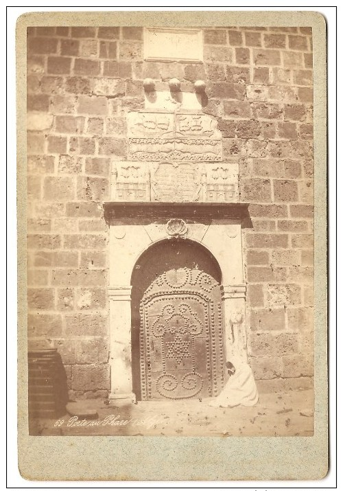 017 - Photo Collée Sur Carton Représentant La Porte Au Phare à Alger - Photo Geiser à Alger - Lieux