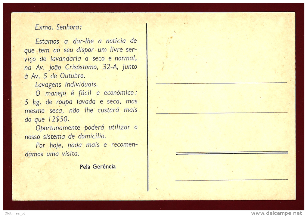 ANGOLA - BAIA DE LUANDA - LAVANDARIA - AVENIDA MARGINAL - 1960 ADVERTISING PC - Angola