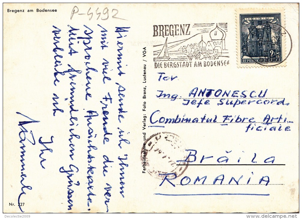 P4492 Bregenz A B Odensee Germany Front/back Image - Bregenz