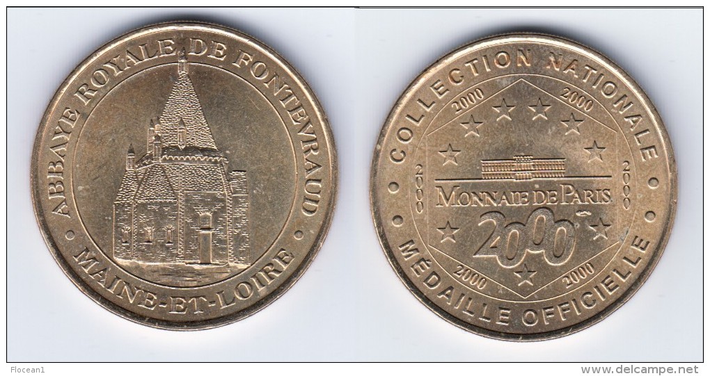 **** 49 - ABBAYE ROYALE DE FONTEVRAUD 2000 - MAINE ET LOIRE - MONNAIE DE PARIS **** EN ACHAT IMMEDIAT !!! - 2000