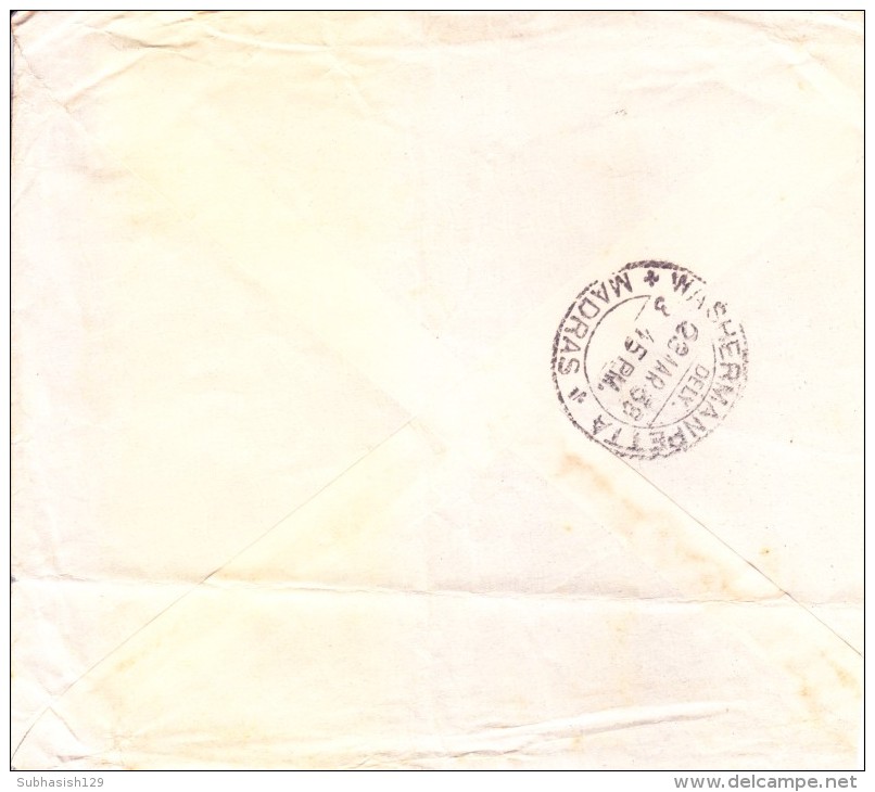 Great Britain 1938 Commercial Cover Posted From Leeds To India With George V Two Pence And Edward Vii Two And Half Pence - Storia Postale