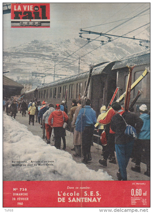 La Vie Du Rail N° 736 L'école SES De Santenay Paris - Montparnasse Lyon - Starsbourg Ville - Trains