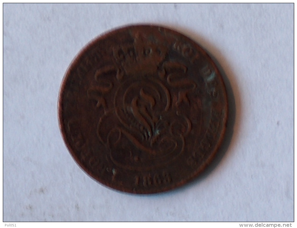 Belgique 2 Cents 1863 Centimes - 2 Cents