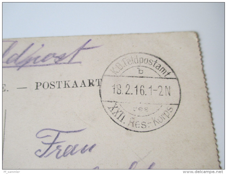 AK / Bildpostkarte 1916 Valenciennes - Panorama Briefstempel Reserve Fernsprechabteilung Nr. 22 K.D. Feldpostamt XXII. - Valenciennes