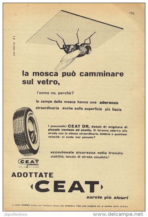 # CEAT Tyres 1950s Car Tires Italy Advert Pub Pubblicità Reklame Pneumatici Pneus Reifen Neumaticos India Mumbai - Altri & Non Classificati