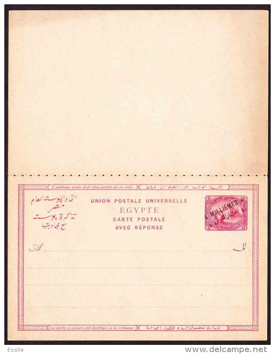 Egypt - Carte Postale - Post Card - Mint - 4 Milliemes Overprinted On 5 - 1866-1914 Khedivato De Egipto