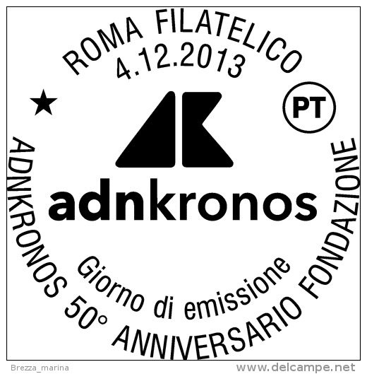 NUOVO - ITALIA - 2013 - 50 Anni Della Nascita Di Adnkronos - 0,70 € • Logo - 2011-20:  Nuovi