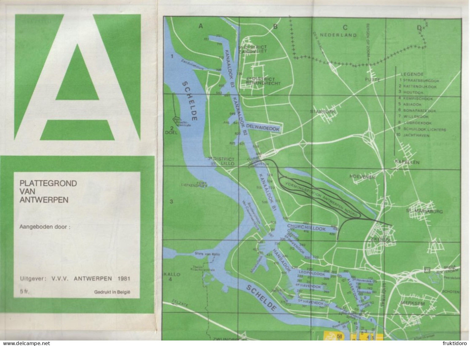 Map Of Antwerpen - Anvers (Belgium) - From 1981 - Geographische Kaarten