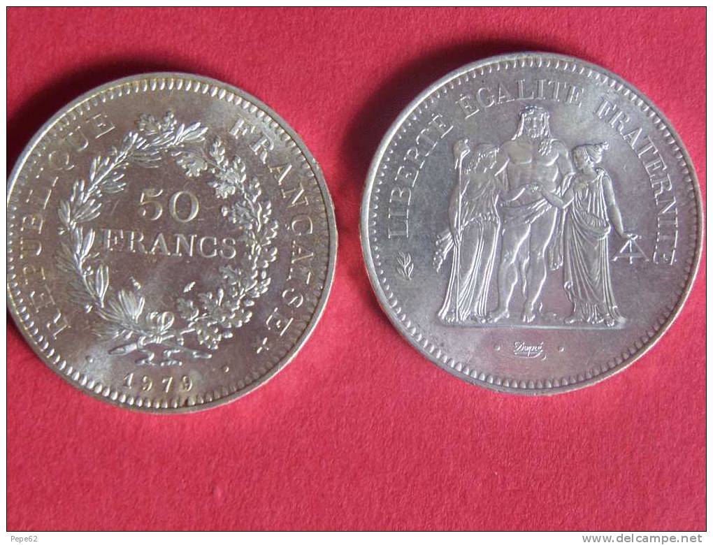 50 Francs Argent Type Hercule 1979-etat Sup - Otros & Sin Clasificación