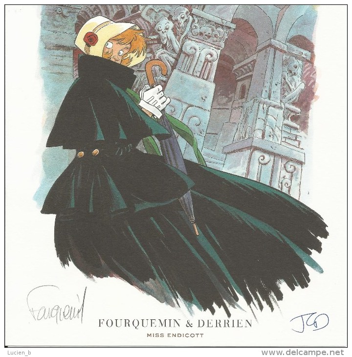 FOURQUEMIN  -  Ex-libris "Miss Endicott" - Illustrators D - F