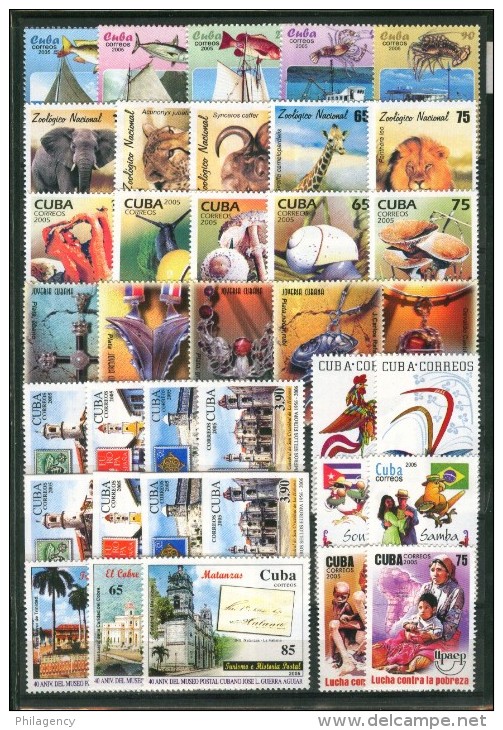 CUBA MINT. AÑO COMPLETO 2005 - Komplette Jahrgänge