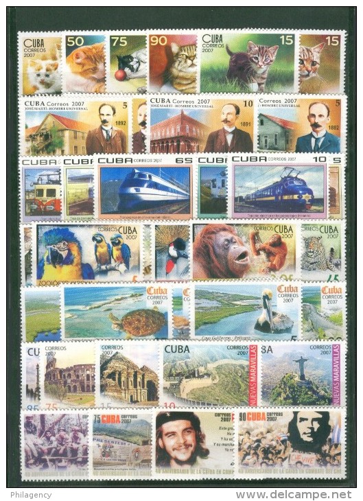 CUBA MINT. AÑO COMPLETO 2007 - Komplette Jahrgänge