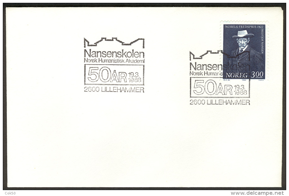 NORWAY, «Nansen School - Norw. Humanistic Academy 50th Anniversary», Lillehammer 1988 - Nobel Prize Laureates