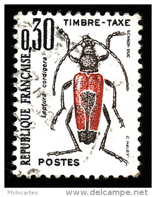TAXE 1983  -  Y&T  109   -  30c Coleoptères  Leptura Cordigera  -  Oblitéré - 1960-.... Oblitérés
