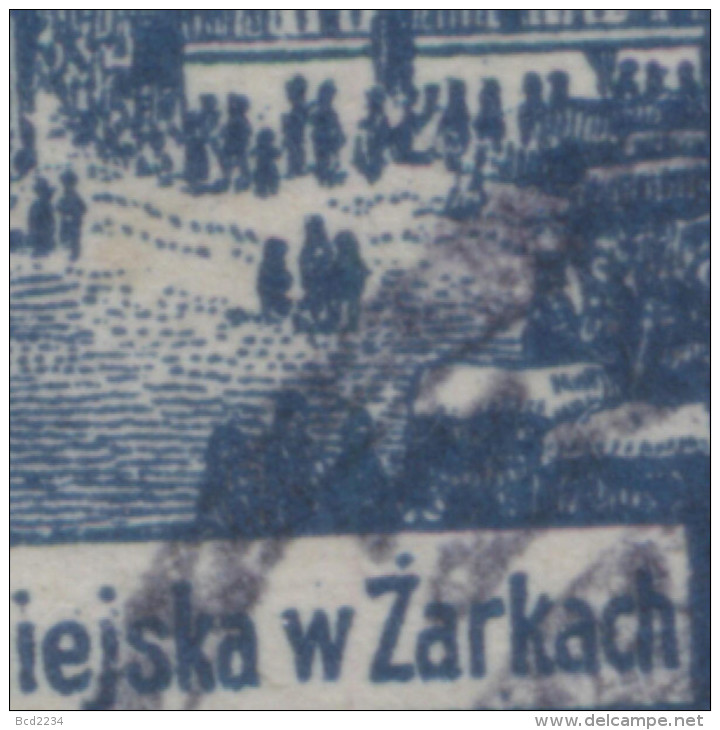 POLAND 1918 ZARKI LOCAL PROVISIONALS 1ST SERIES IMPERF 3H GREY-BLUE PERF FORGERY USED - Nuevos