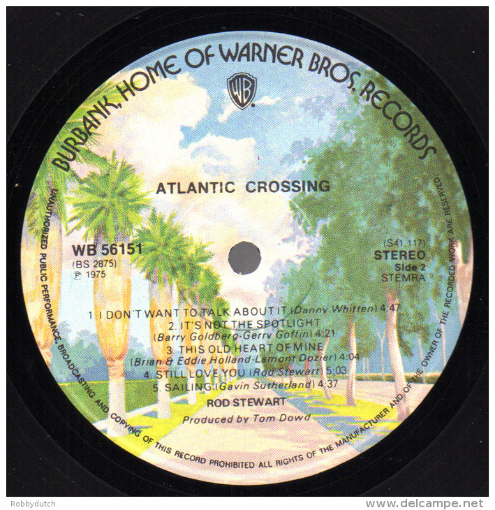 * LP *  ROD STEWART - ATLANTIC CROSSING (Label Misprint)(Holland 1975) - Rock