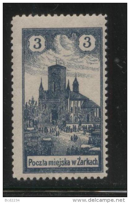 POLAND 1918 ZARKI LOCAL PROVISIONALS 1ST SERIES IMPERF 3H GREY-BLUE PERF FORGERY NHM (**) - Neufs