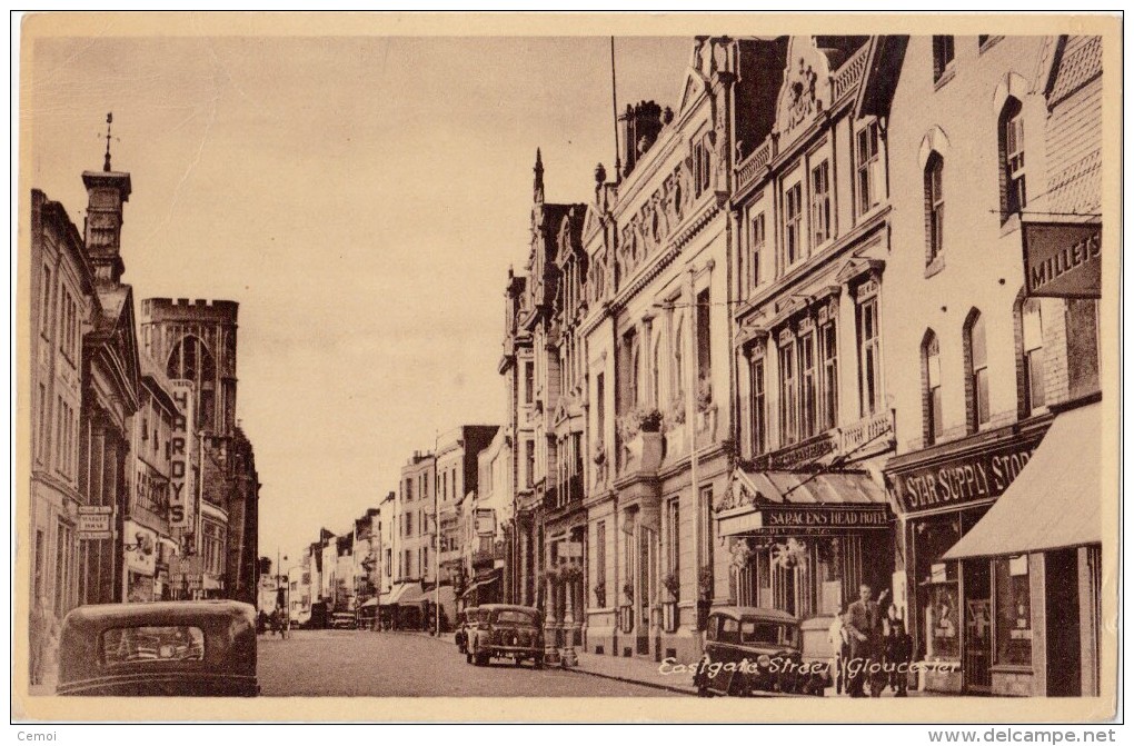 CPSM - Eastgate Street, GLOUCESTER (England) - 1954 - Gloucester