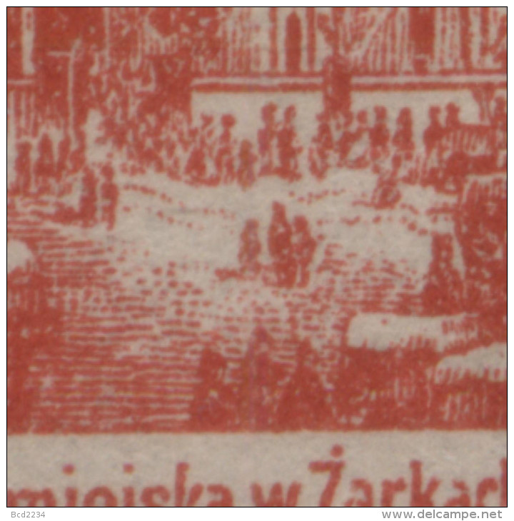 POLAND 1918 ZARKI LOCAL PROVISIONALS 1ST SERIES IMPERF 5H RED IMPERF FORGERY HM (*) - Ungebraucht