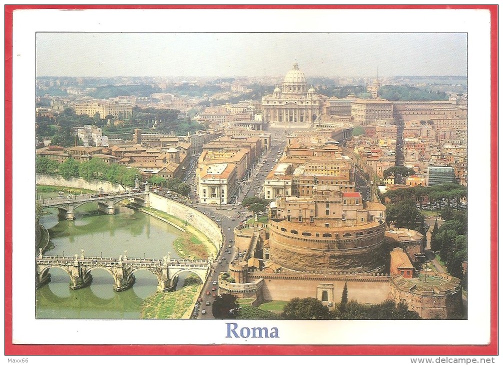 CARTOLINA VG ITALIA - ROMA  - Il Vaticano - Veduta Aerea - 12 X 17 - ANNULLO ROMA FIUMICINO 2001 - Multi-vues, Vues Panoramiques