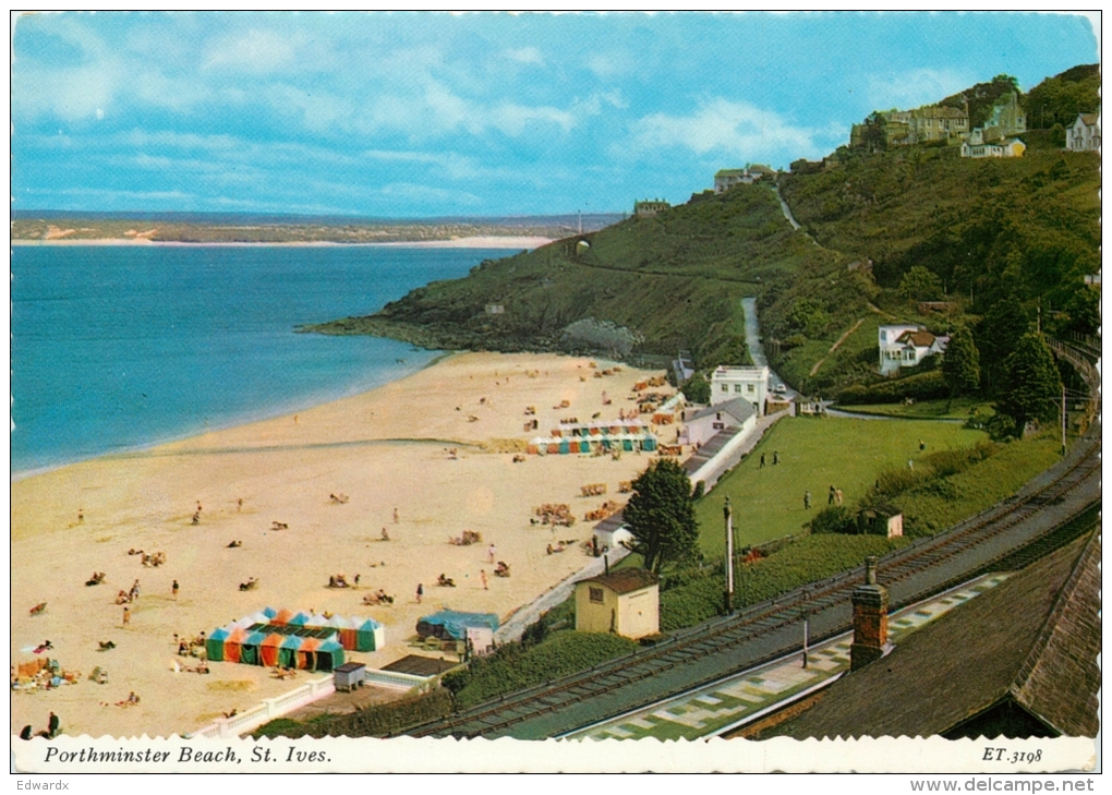 Porthminster Beach, St Ives, Cornwall, England Postcard Valentine's - St.Ives