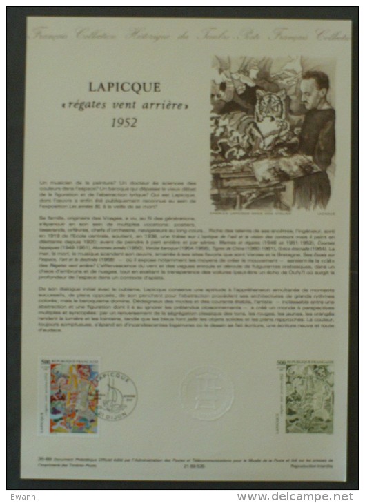 COLLECTION HISTORIQUE DU TIMBRE - 1989 - YT N°2606 - LAPICQUE, "Régates Vent Arrière" - DIJON - 1980-1989