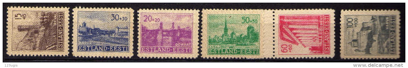 Estland / Estonia 1941 4-9 ** (Mi 9 (*)) [190414X] @ - Occupation 1938-45