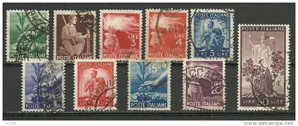 Italy ; 1945 Issue Stamps - Used