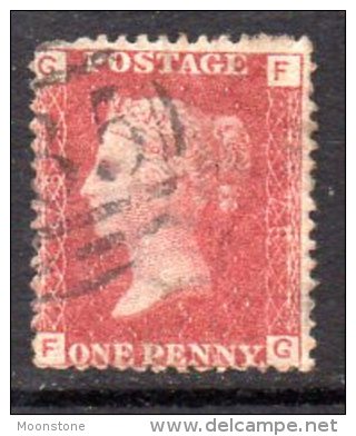 GB QV 1858-79 1d Plate 78, Corner Letters FG, Used - Oblitérés