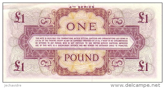 GRANDE BRETAGNE  1 Pound  British Armed Forces Non Daté (1956)   Pick M36  ***** BILLET  NEUF ***** - British Troepen & Speciale Documenten