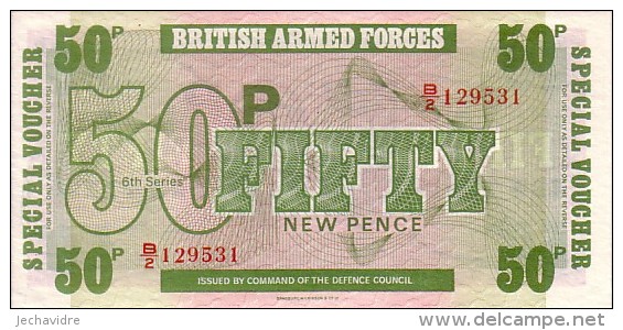 GRANDE BRETAGNE  50 New Pence  British Armed Forces Non Daté (1972)   Pick M46  ***** BILLET  NEUF ***** - Forze Armate Britanniche & Docuementi Speciali