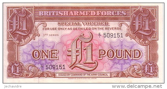 GRANDE BRETAGNE  1 Pound  British Armed Forces Non Daté (1956)   Pick M29  ***** QUALITE  XF  ***** - Forze Armate Britanniche & Docuementi Speciali