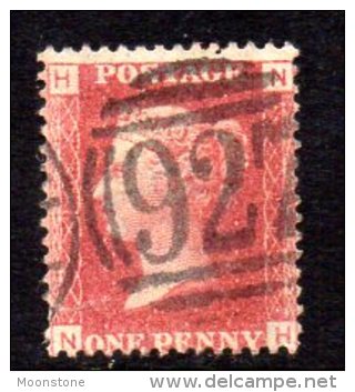 GB QV 1858-79 1d Plate 95, Corner Letters NH, Used - Oblitérés