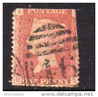 GB QV 1858-79 1d Plate 120, Corner Letters AB, Used - Oblitérés