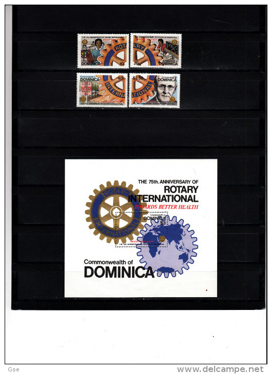 DOMINICA - Yvert 638/41** - + BF 61** - Rotary - Dominique (1978-...)