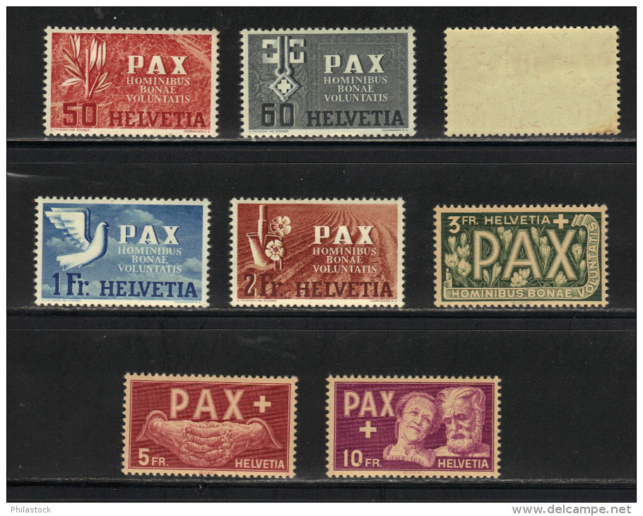 SUISSE N° 410 à 417 ** (N° 412 Défaut De Gomme Non Compté) - Unused Stamps