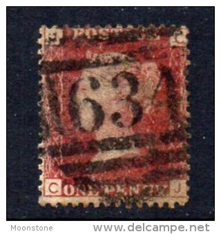 GB QV 1858-79 1d Plate 140, Corner Letters CJ, Used - Oblitérés