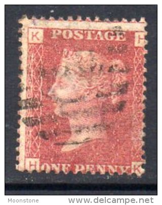 GB QV 1858-79 1d Plate 150, Corner Letters HK, Used - Oblitérés