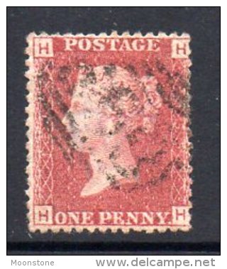 GB QV 1858-79 1d Plate 156, Corner Letters HH, Used - Oblitérés