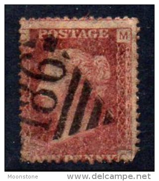 GB QV 1858-79 1d Plate 161, Corner Letters MC, Used - Oblitérés